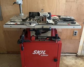 Skil X Shop Table Saw with Cabinet and Accessories