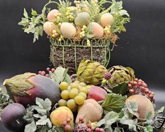 2) Spring Pastels Faux Arrangements, 1 is Easter
