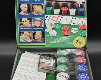 Texas Hold' Em Poker Set in Factory Tin Box