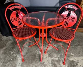 8 Coca Cola Table and Chairs