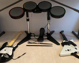 Drums and guitars sold separately