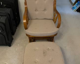 Rocking chair with rocking ottoman