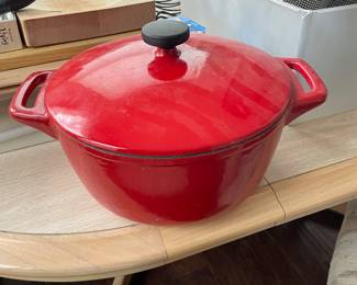 Dutch oven, and baking in background