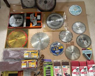 Saw blades and sandpaper