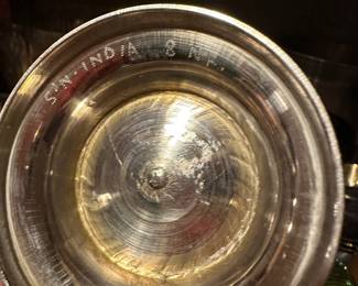 Etched Metal Silver Over Brass Vase - Made in India