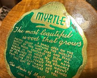 Myrtle Hand Carved Wood Pedestal Bowl - Made in Oregon