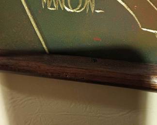 Sisters Sitting by Lake Handcarved Painting by Thai Artist Manoon