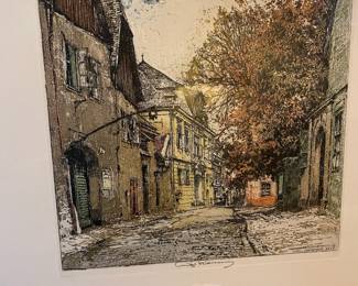 Vienna Beethoven's House Etching by Luigi Kasimir