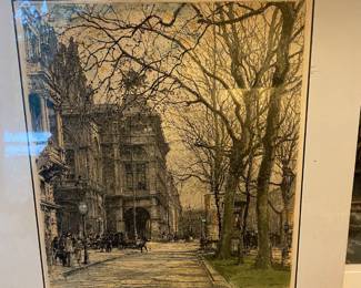 Vienna Opera House Etching on Paper by  Luigi Kasimir