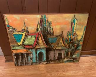 Abstract City Painting by Arun