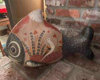 Mexico Tonala Pottery Fish Sculpture