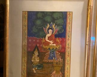 Thai Print of Buddha Commemorating Enlightenment