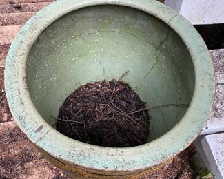1960s Large Tony Duquette Style Brown Dragon Egg Pot