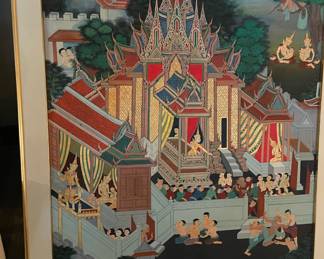 Thai Buddhist Temple Mural Painting