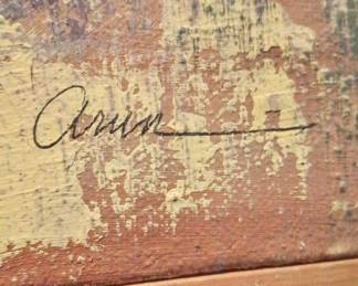 Abstract Still Life Oil Painting of Fruit Arrangement by Arun