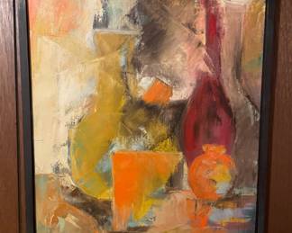 Abstract Still Life of Vases Painting by Arun