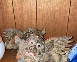 Pair of Thai Lion Corbels