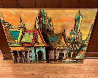 Abstract City Painting by Arun