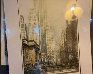 500 Fifth Avenue New York City Etching by Luigi Kasimir