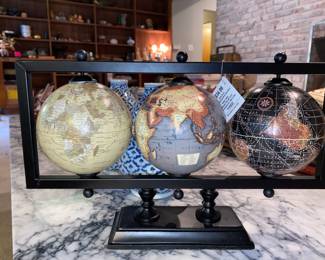 Desktop World Globe Trio With Metal Frame 