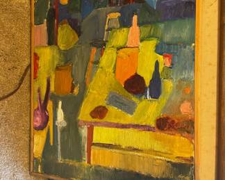 Abstract Oil Painting on Cavas of Kitchen