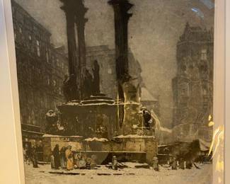 Hoher Market Etching on Paper by Luigi Kasimir 