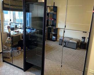 Mirror and glass wall units