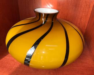 Yellow and Black Art Glass