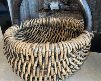 Large wood woven basket
