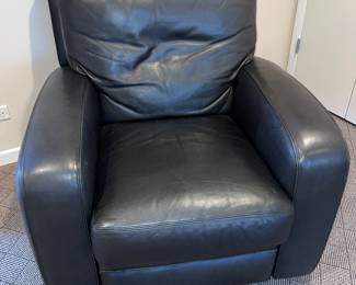 Crate and Barrel Leather Armchair 