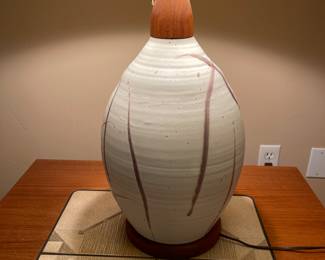 Studio pottery lamp