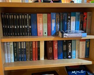 Loads of specialized Books on Peptides - our client is a very important Peptide scientist