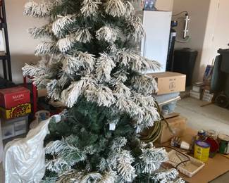 7 1 2 Foot Berkshire Flocked Pine Artificial Christmas Tree