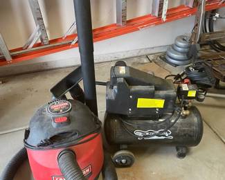 A Craftsman Shop Vac And A Compressor