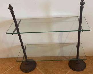 Interesting Iron and Glass Shelf
