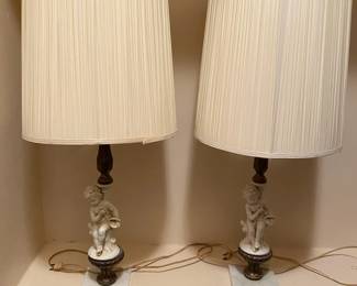 Ivory Angel Lamps