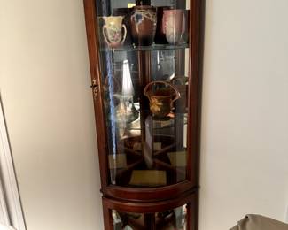 Lighted Corner Curio Cabinet