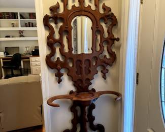 Victorian Walnut Hall Tree