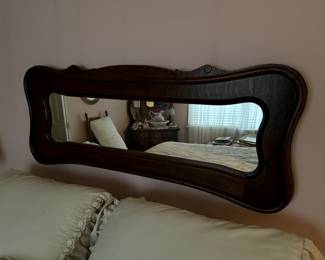 Vintage Wood Framed Mirror