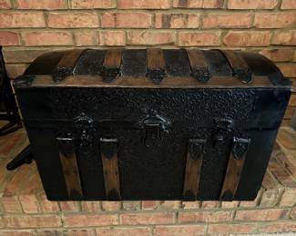 Antique Dome Top Steamer Trunk