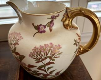 Royal Worcester, England, Gilded Pitcher