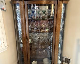 Vintage Tiger Oak Display Cabinet 