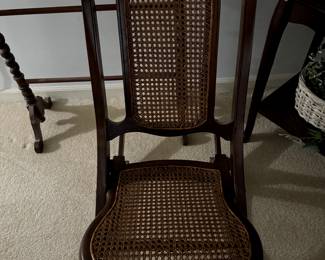 Antique Victorian Cane Back Rocking Chair