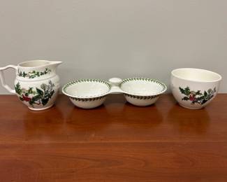 Lot 7463 Portmeirion Divided Serving Dish Pitcher Bowl