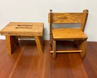 Lot 7480 Wooden Foot Stools