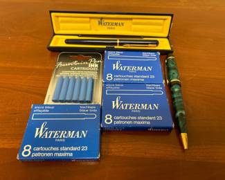 Lot 7468 Waterman Paris Fountain Pen Ink Pen Refills