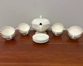 Lot 7529 Wedgwood Edme China Covered Vegetable Bowl Cream Soup Bowls Salad Plates