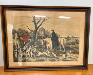 Lot 7457 Vintage Fox Hunting Art Print The Death by J. West Giles
