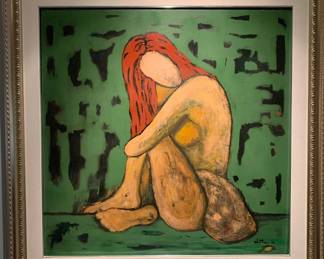 ORIGINAL: Oil on canvas. Painted and framed in Italy 2002, signed & dated. 40x40"