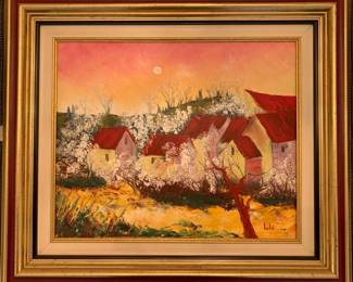 Acrylic on canvas. French Canadian. Early work of Lulu, French erotic painter. 